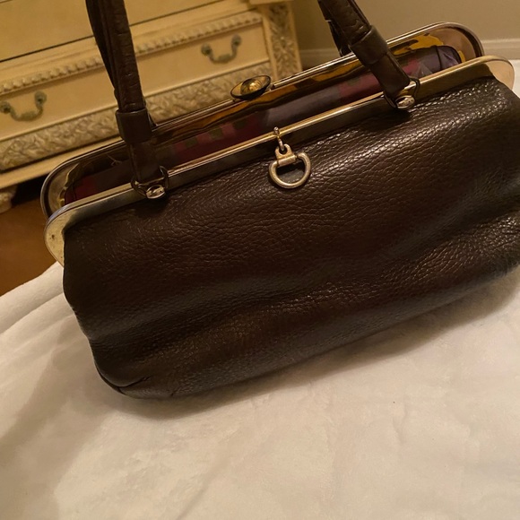 saber Handbags - Vintage!!!!Elegant Brown Leather Handbag